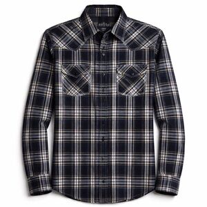 Men's Western ReClaim Pearl Snap Button Down 100% Lightweight Cotton Shirt Med